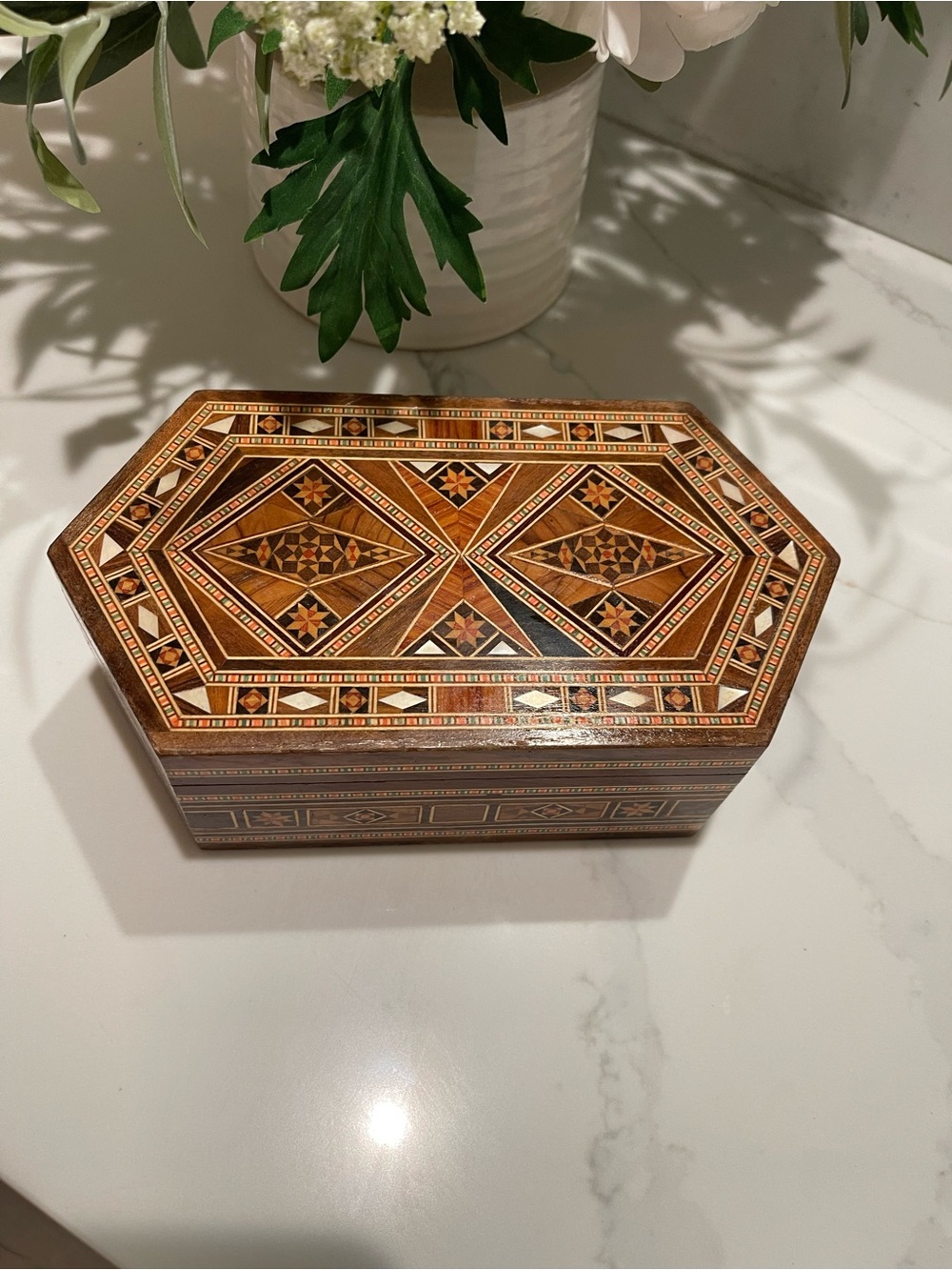 handcrafted Syrian mosaic marquetry box